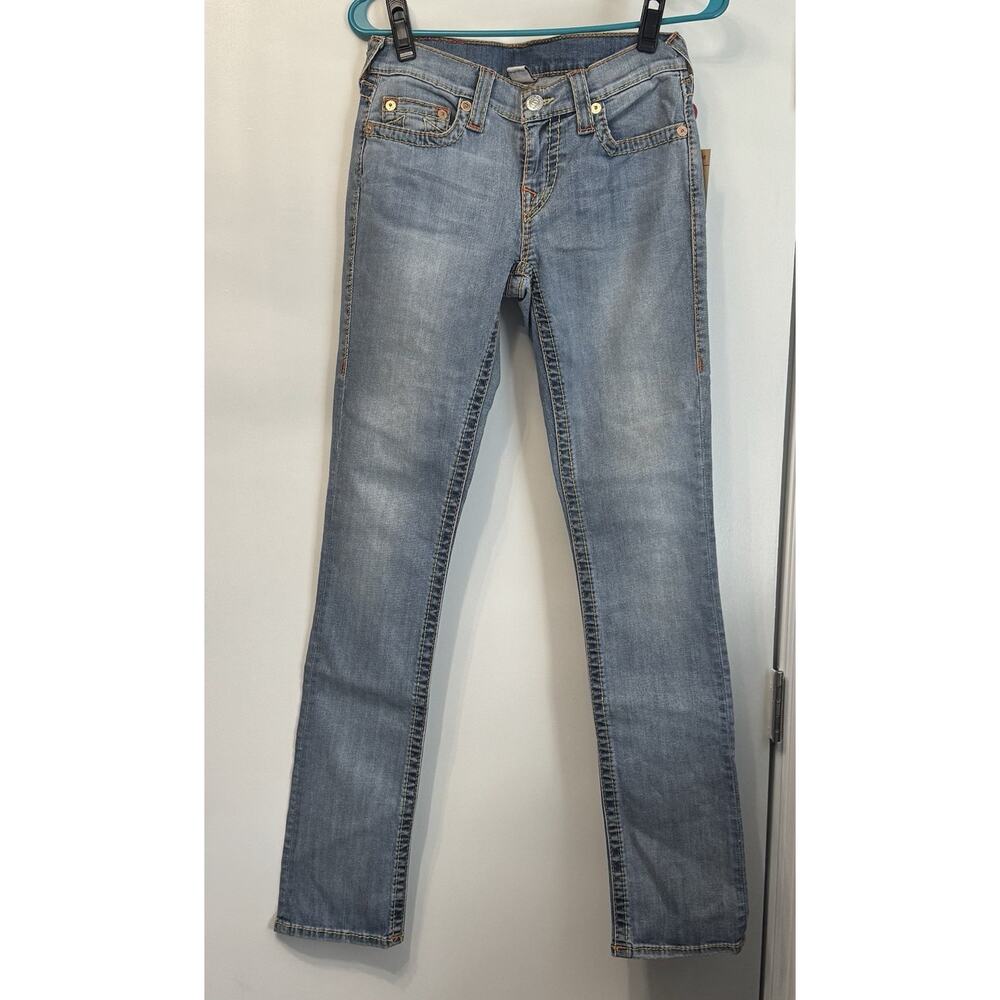 True Religion Womens Jeans Low Rise Slim Straight Super T USA Stretch NWT